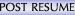 Post Resume